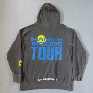 Justin Timberlake Man of the Woods Tour Hoodie Charcoal Gray Large PRM4500C